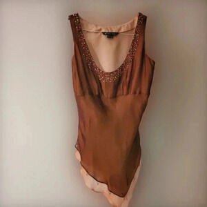E by eci delicate sleeveless rust colored blouse Size 2p